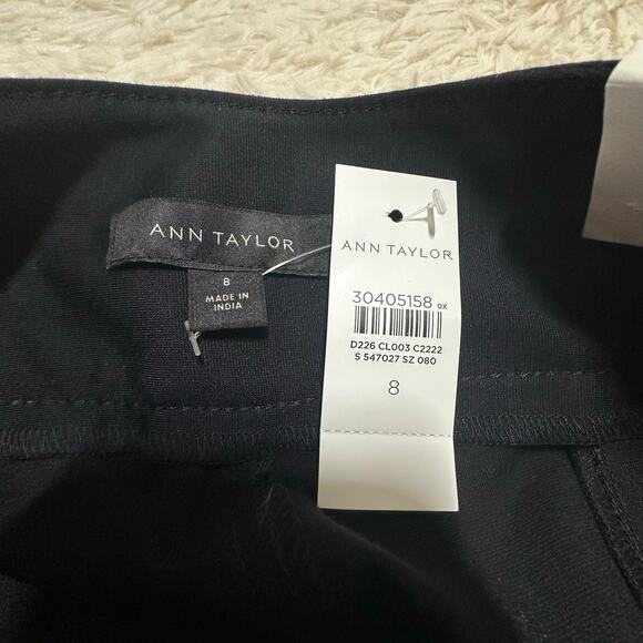 Ann Taylor " The Skinny " High Rise Black 3 Button Pants Sz 8 NWT - Picture 6 of 13